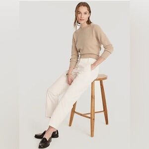 J Crew Women’s Natural Slouchy Boyfriend Chino Pants Size 25 Ecru Casual Spring